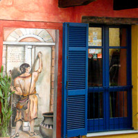 mural e finestra, mural and window